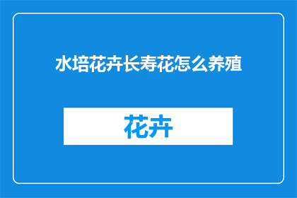 水培花卉长寿花怎么养殖(如何正确养护水培花卉中的长寿花？)